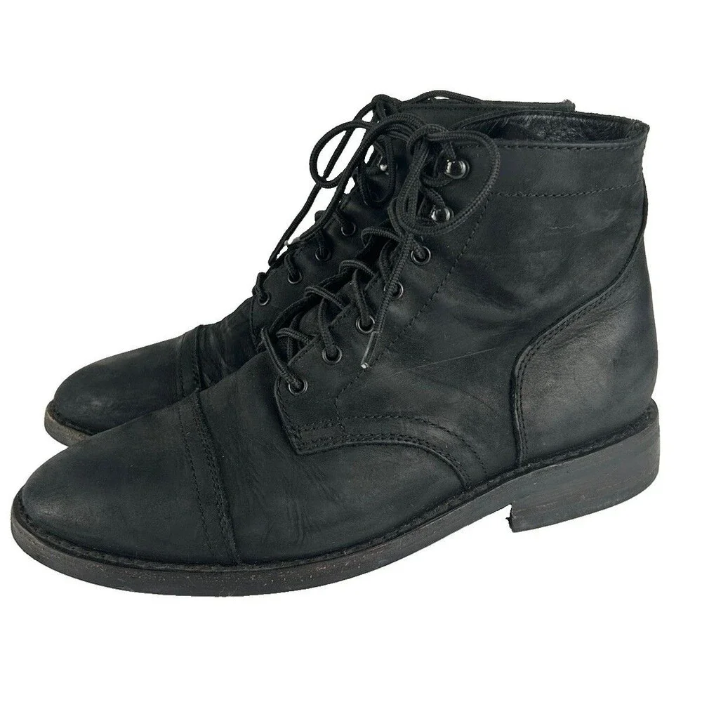 Thursday Boot Company Men’s Captain Black Matte Lace Up Boot Mens 10.5